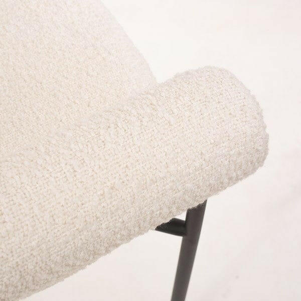 Alita Dining Chair - Chex Polar Bouclé.