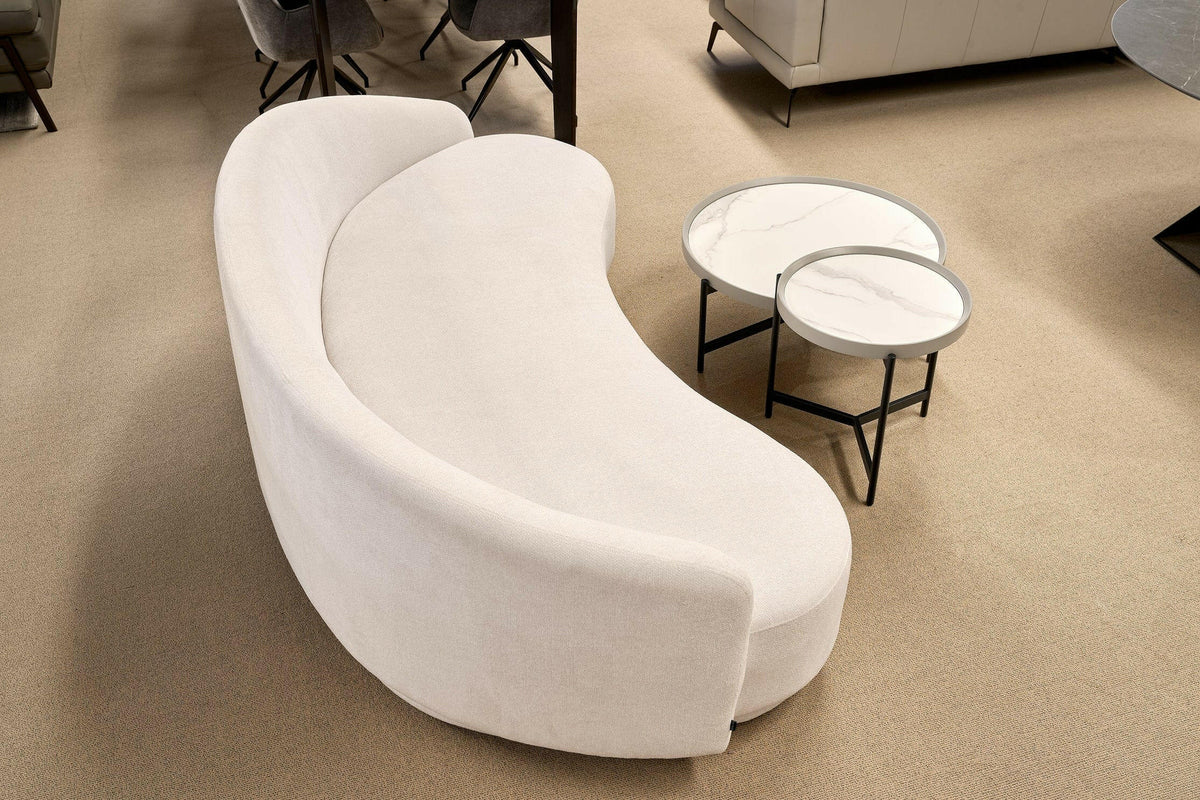 Cove 4-Seater Sofa - Avery Velour Cream.