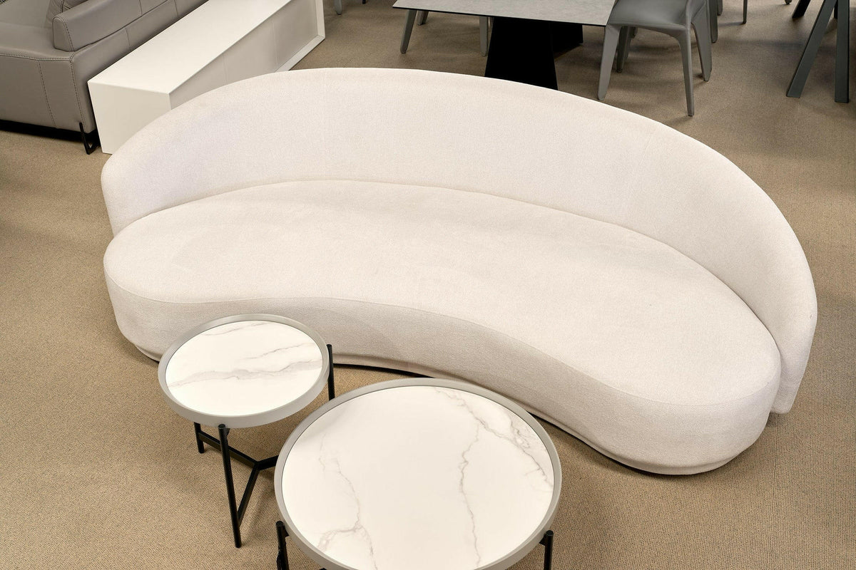 Cove 4-Seater Sofa - Avery Velour Cream.