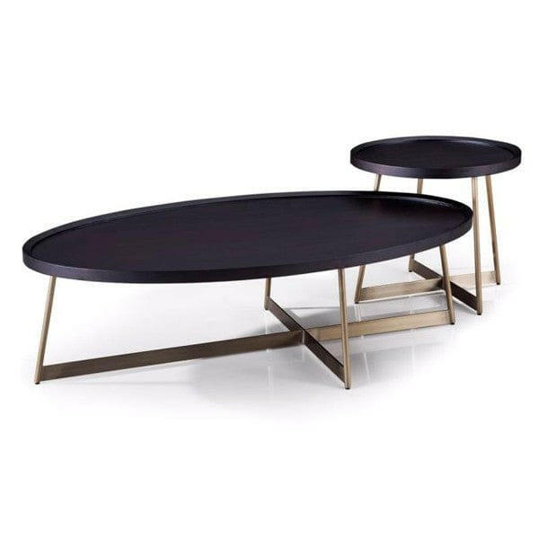 Lane Coffee Table - Smoke Oak/Gold.