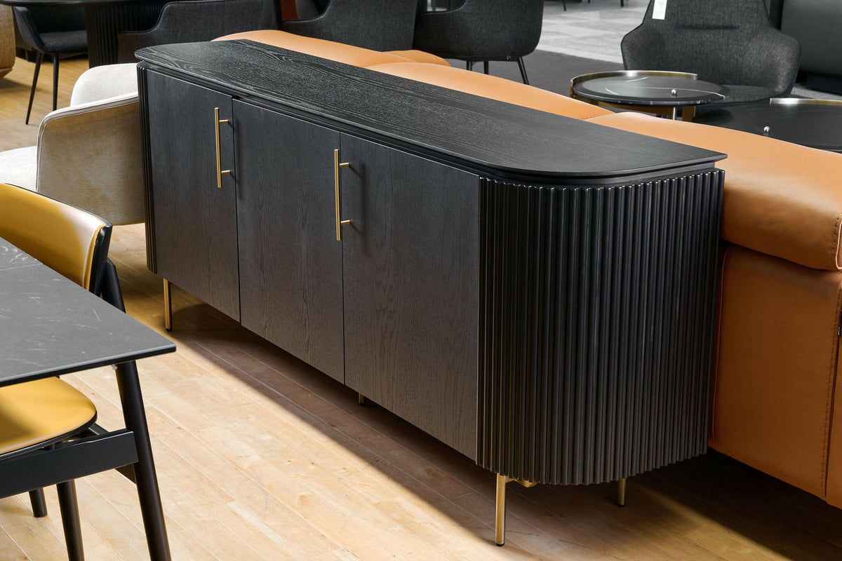 Lantine Buffet - Black Oak & Brass.