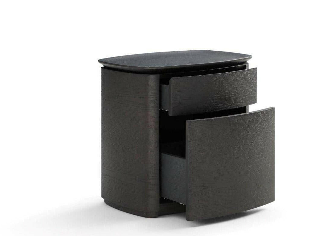 Blade Bedside Table - Smoke Oak.