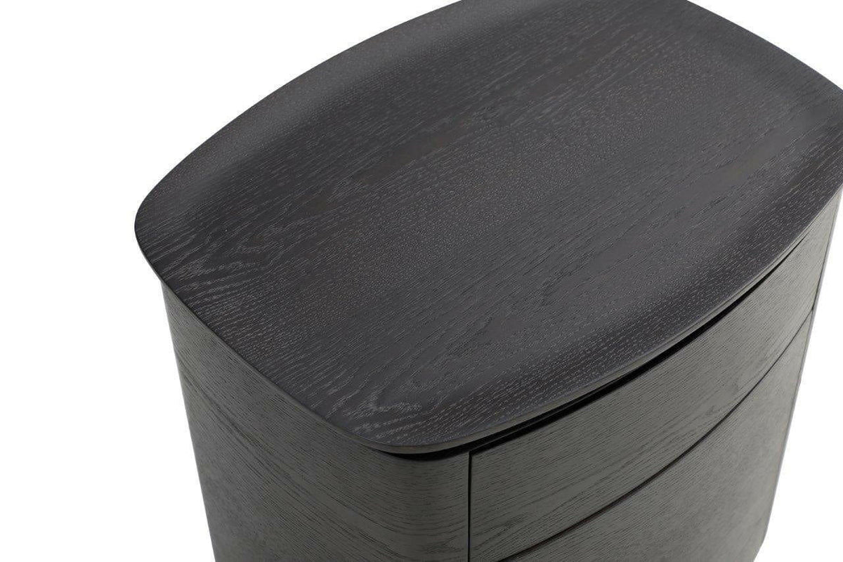 Blade Bedside Table - Smoke Oak.
