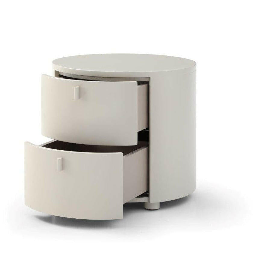 Sims Bedside Table - Matte Beige.