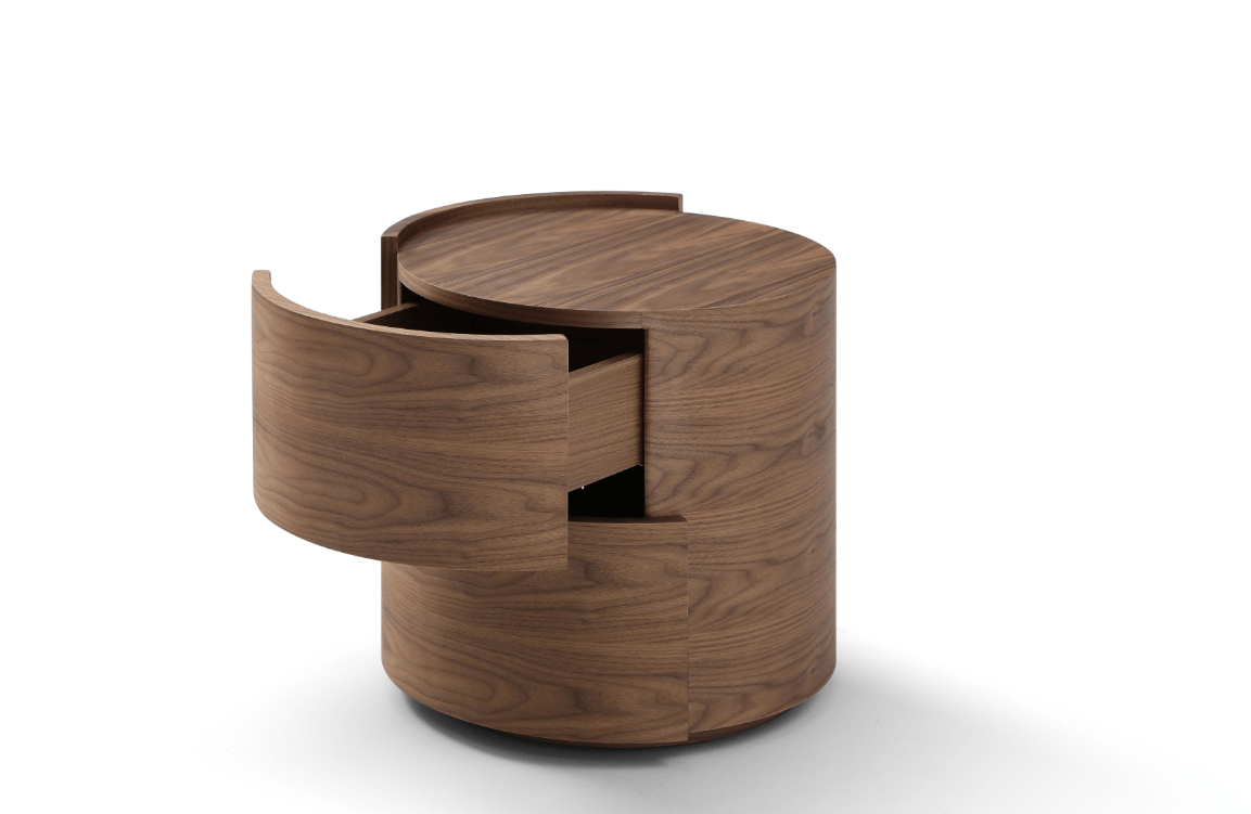 Dexter Bedside Table - Walnut - Pair.