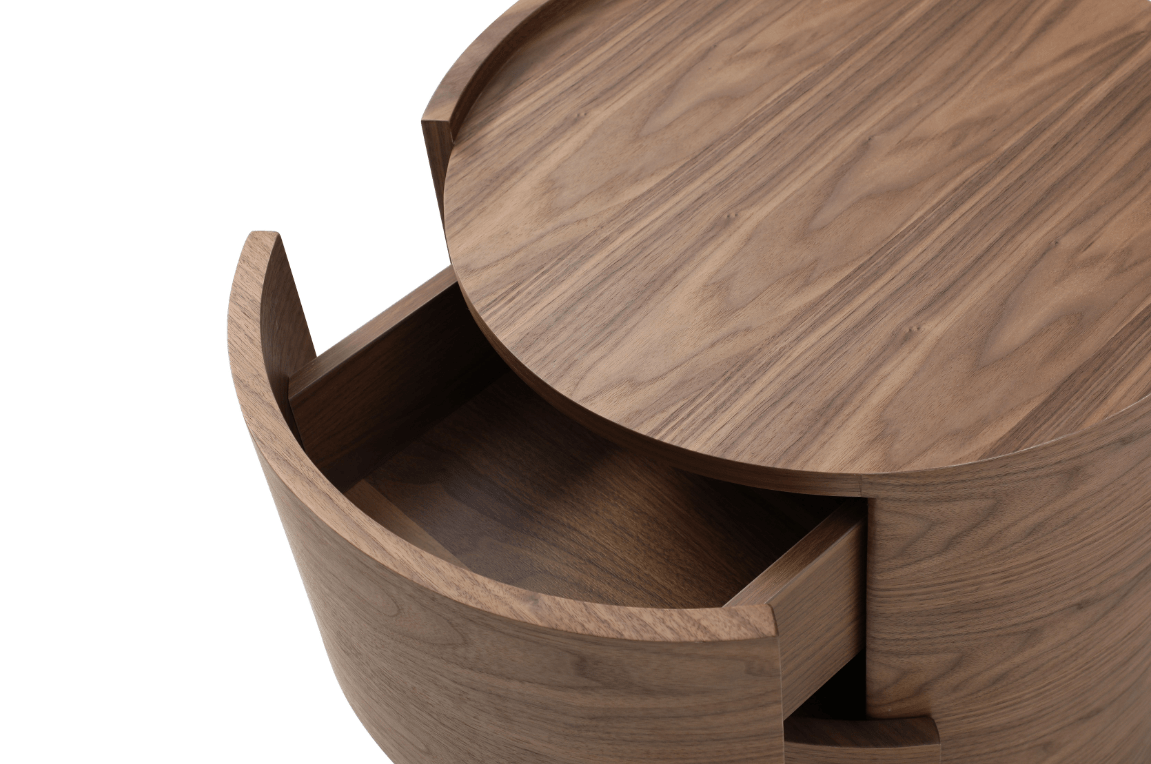 Dexter Bedside Table - Walnut - Pair.