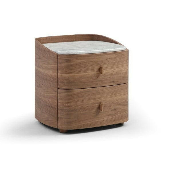 Vertu Bedside Table - Walnut.