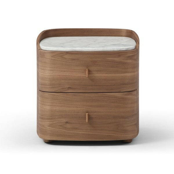Vertu Bedside Table - Walnut.
