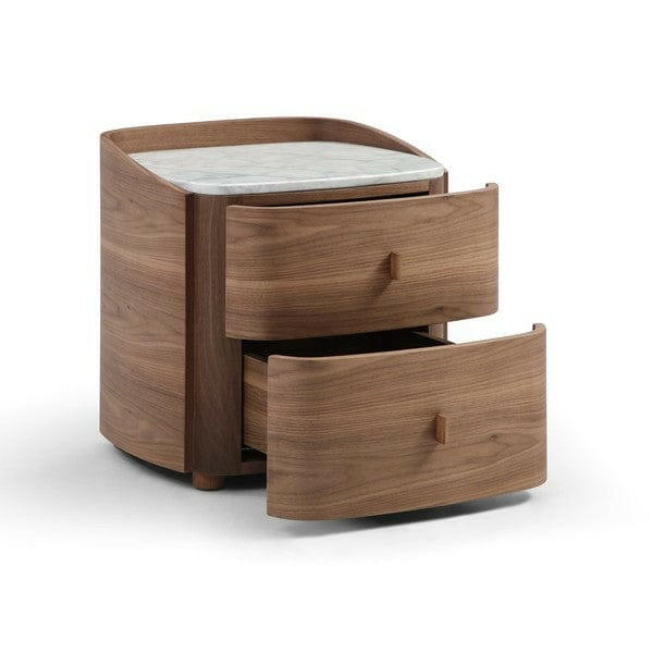 Vertu Bedside Table - Walnut.