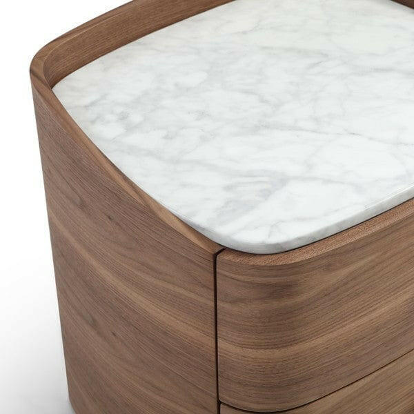 Vertu Bedside Table - Walnut.