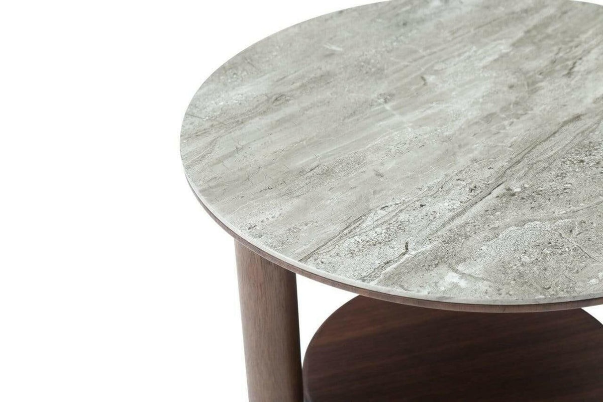 Willow Lamp Table With Shelf.