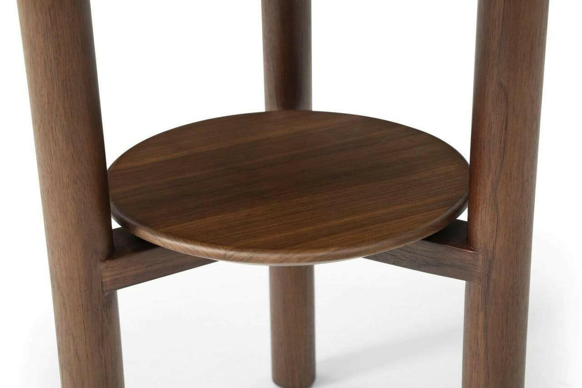 Willow Lamp Table With Shelf.