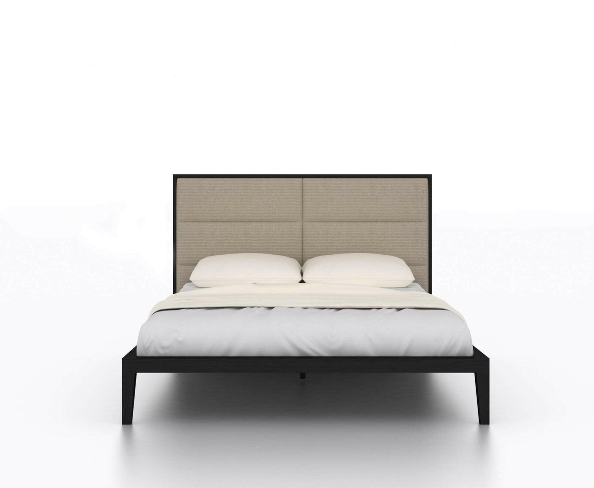 Orchid Double Bed - Wenge / Beige.