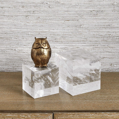 Uttermost Accessories Black Label Cube Risers/sculptures, S/2 - Manmade Quartz House of Isabella UK