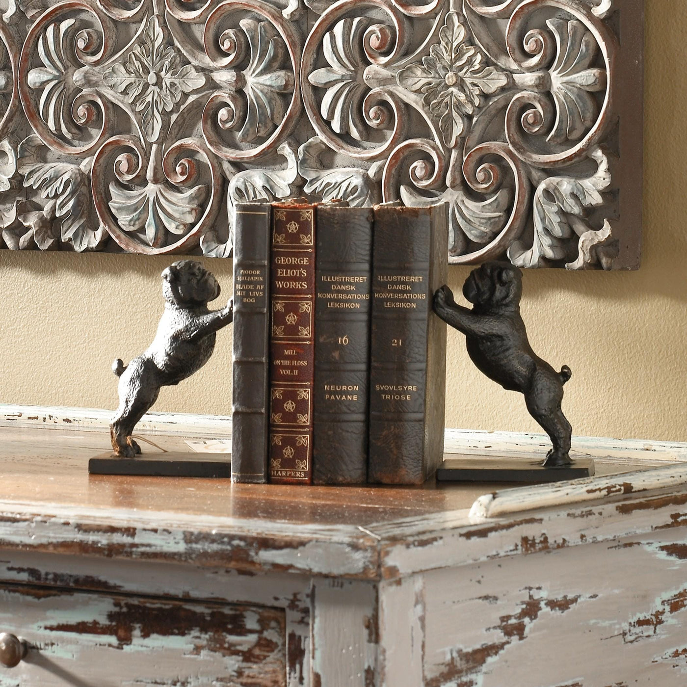 Uttermost Accessories Uttermost Bulldogs Cast Iron Bookends, Set/2 House of Isabella UK