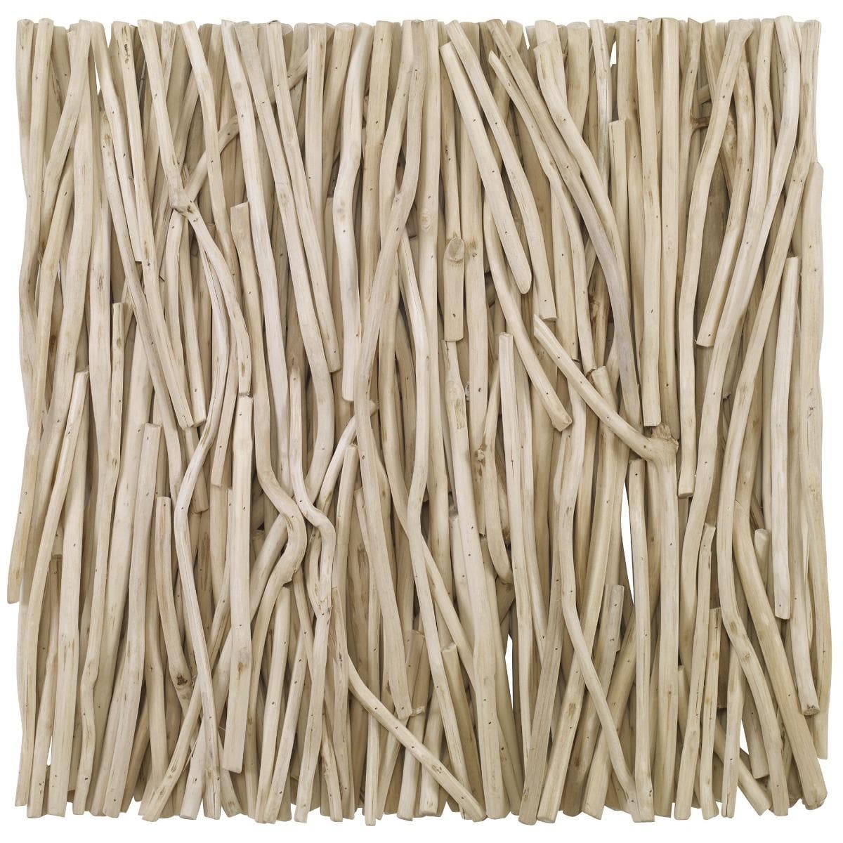 Uttermost Gathered Teak Square Bleached Wood Wall Decor.