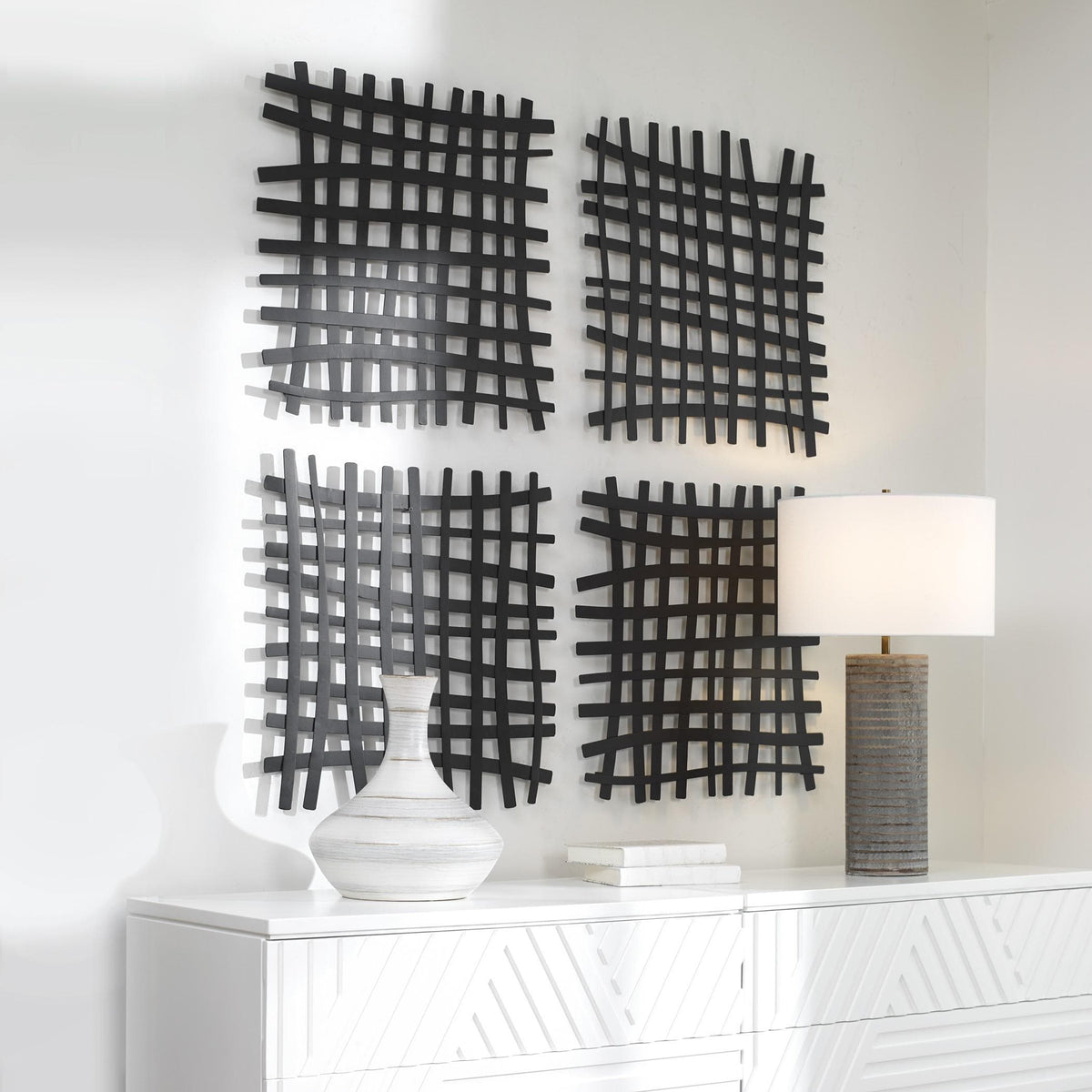 Uttermost Gridlines Iron Wall Decor.