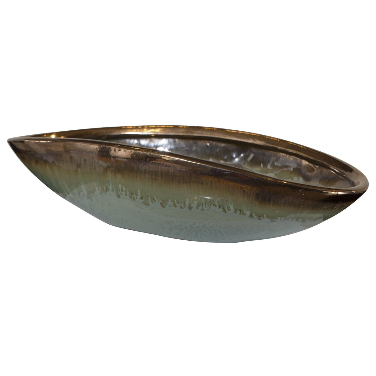 Uttermost Iroquois Green Glaze Bowl.