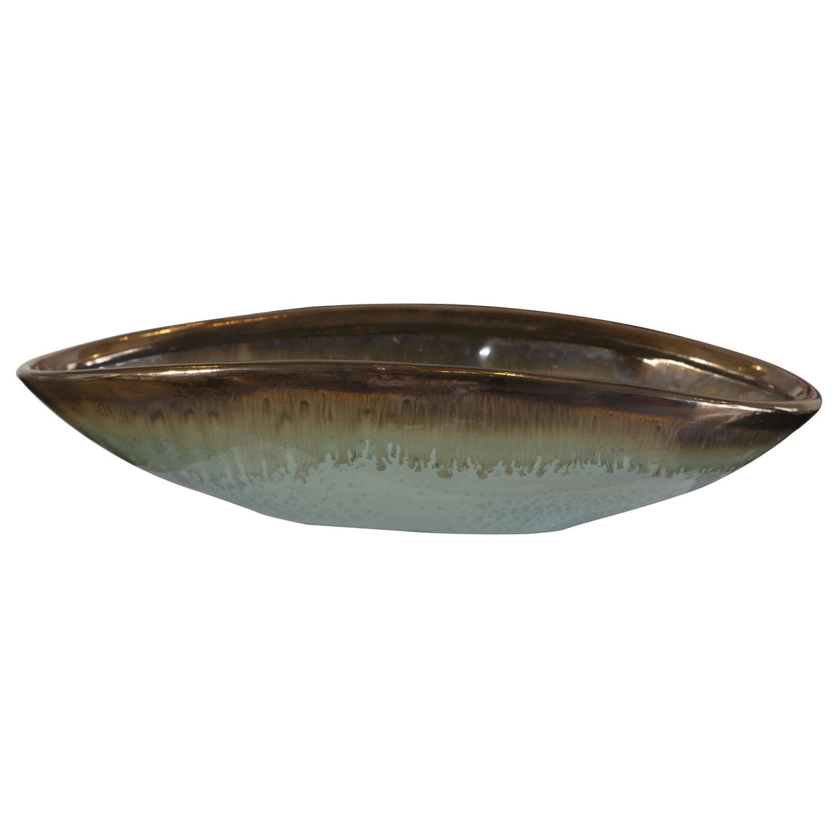 Uttermost Iroquois Green Glaze Bowl.