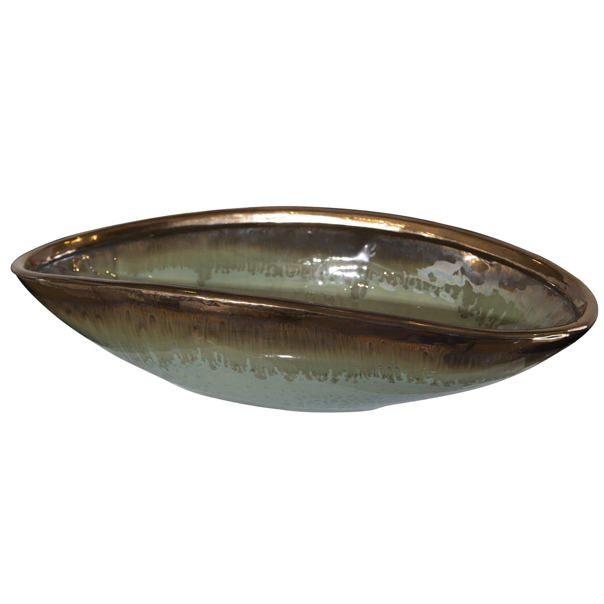 Uttermost Iroquois Green Glaze Bowl.