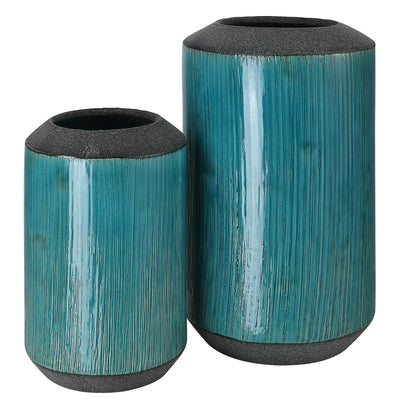 Uttermost Accessories Uttermost Maui Aqua Blue Vases, S/2 House of Isabella UK