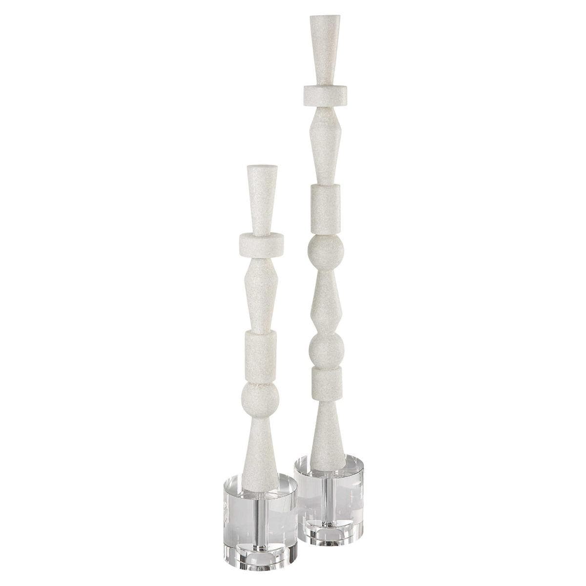 Uttermost Accessories Uttermost Norte White Stone Sculptures | Set of 2 House of Isabella UK