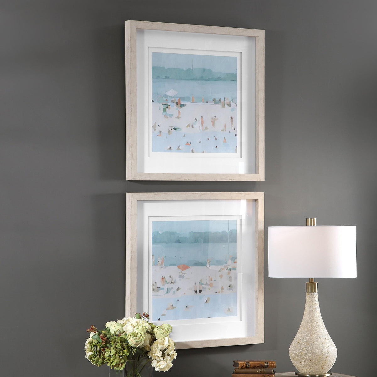 Uttermost Sea Glass Sandbar Framed Prints, Set/2.