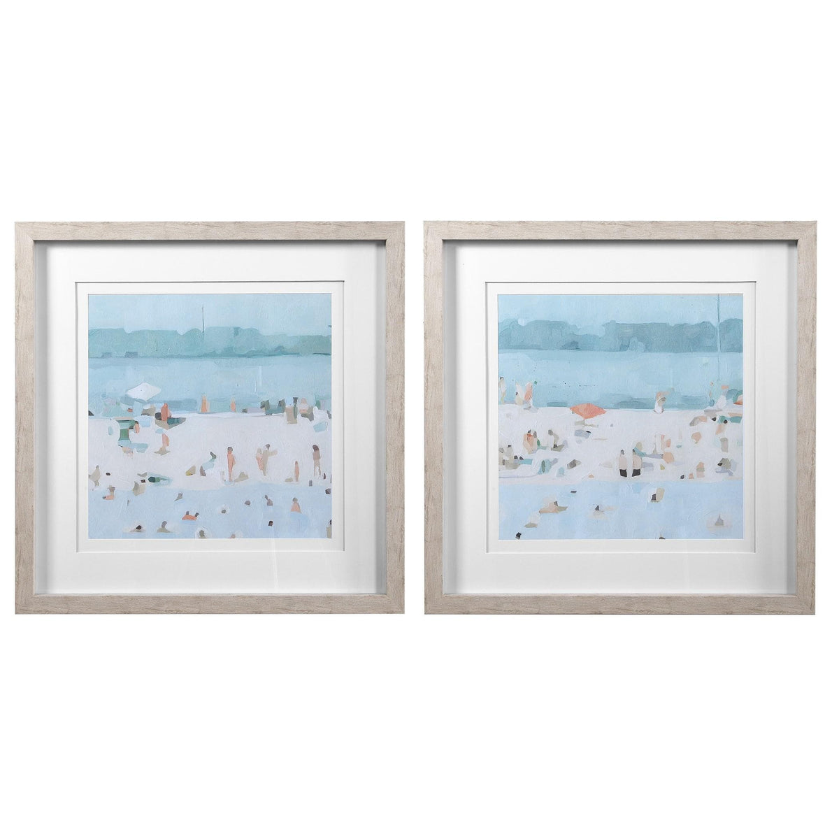 Uttermost Sea Glass Sandbar Framed Prints, Set/2.