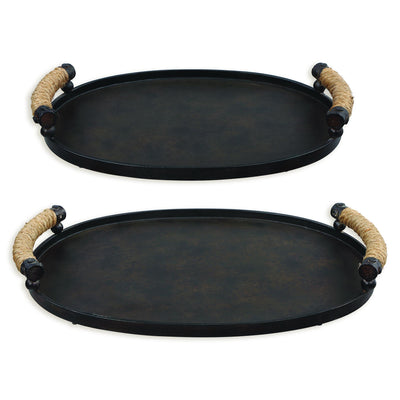 Uttermost Accessories Uttermost Viggo Bronze Trays, Set/2 House of Isabella UK