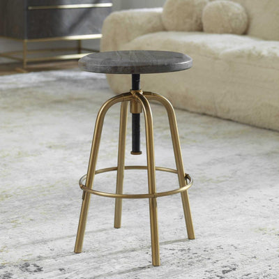 Uttermost Dining Uttermost Revolve Brass Counter Stool House of Isabella UK