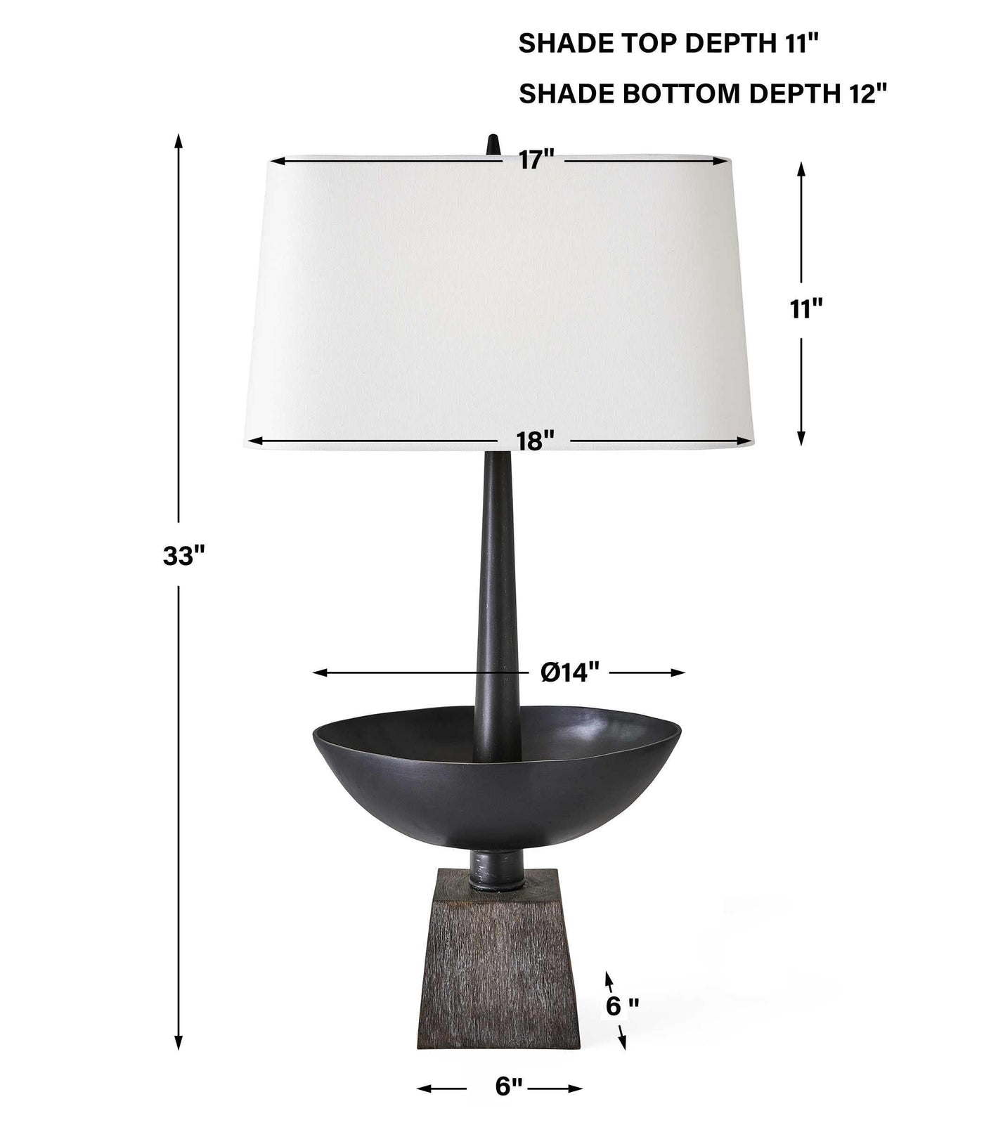 Uttermost Lighting Black Label Basin Table Lamp House of Isabella UK