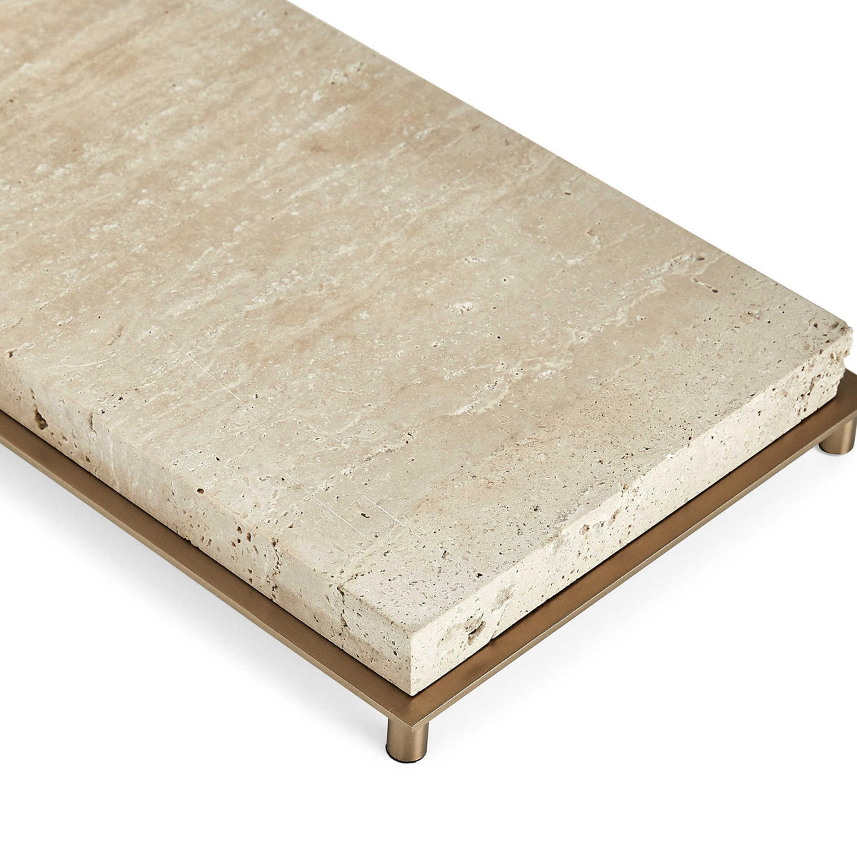 Black Label Illume Floor Lamp - Travertine/brass.