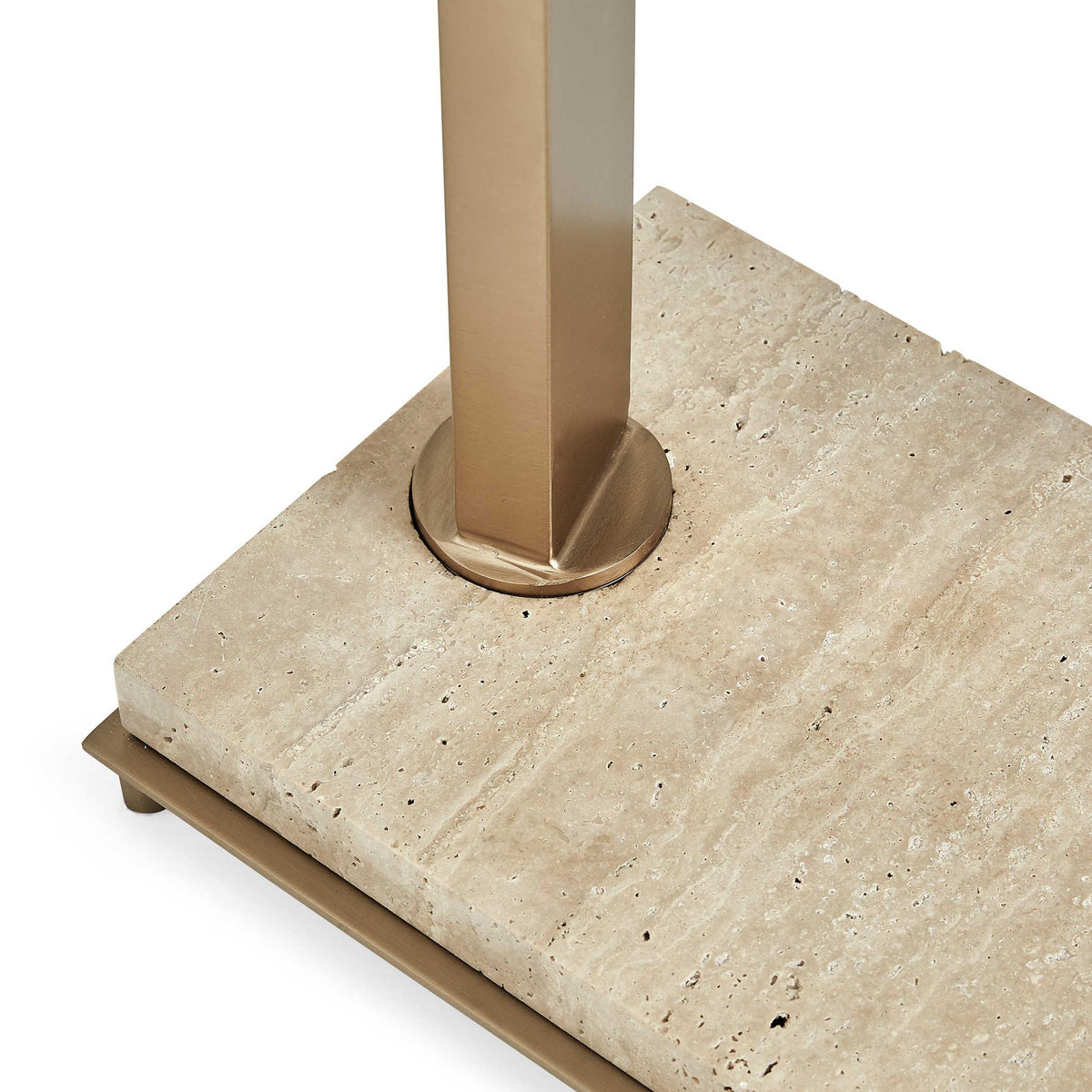 Black Label Illume Floor Lamp - Travertine/brass.