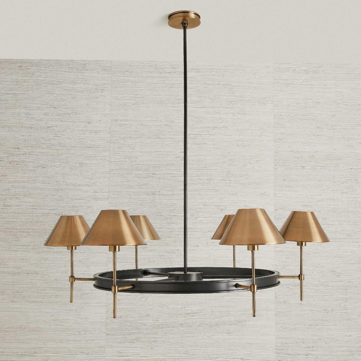 Uttermost Lighting Black Label Streamline, 6 Light Chandelier House of Isabella UK