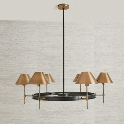 Uttermost Lighting Black Label Streamline, 6 Light Chandelier House of Isabella UK