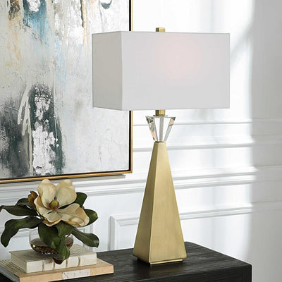 Uttermost Lighting Uttermost Arete Modern Brass Table Lamp House of Isabella UK