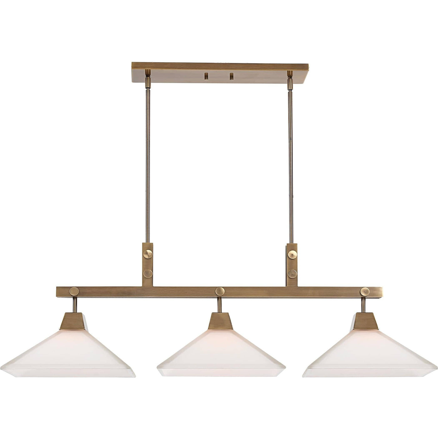 Uttermost Lighting Uttermost Brookdale Industrial 3 Light Linear Chandelier House of Isabella UK