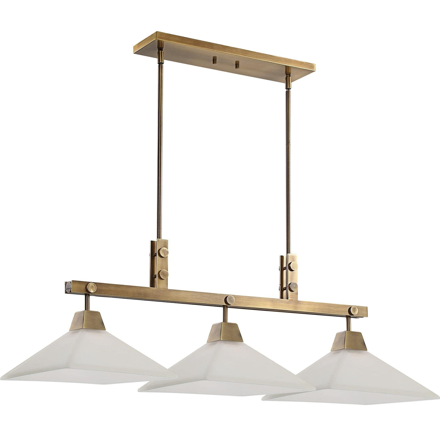 Uttermost Lighting Uttermost Brookdale Industrial 3 Light Linear Chandelier House of Isabella UK