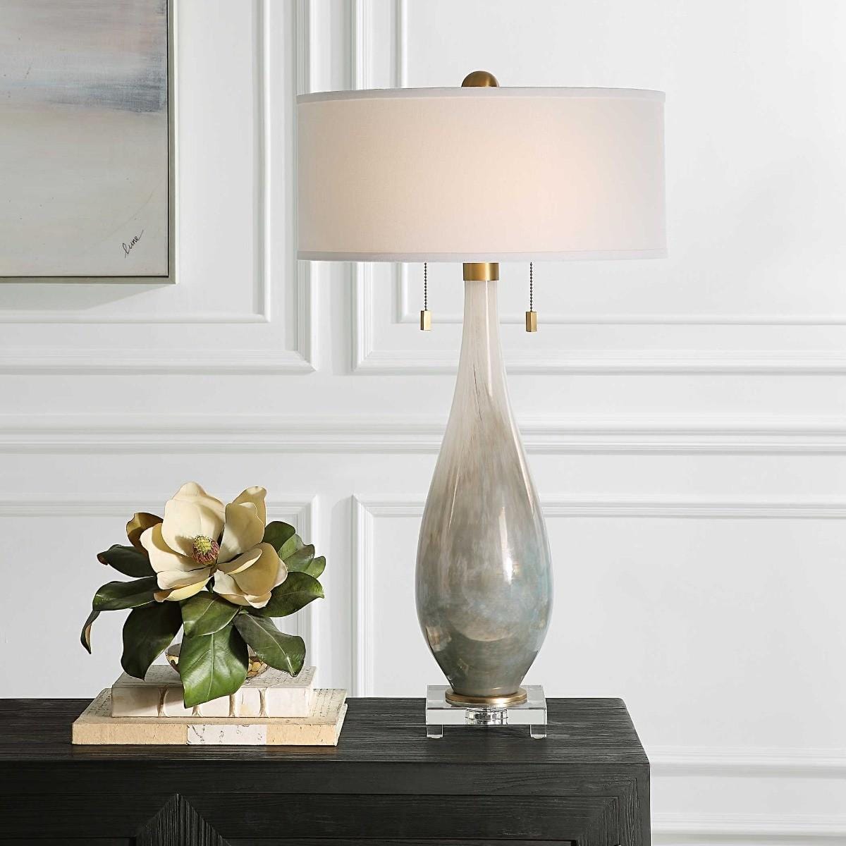 Uttermost Lighting Uttermost Cardoni Bronze Glass Table Lamp House of Isabella UK