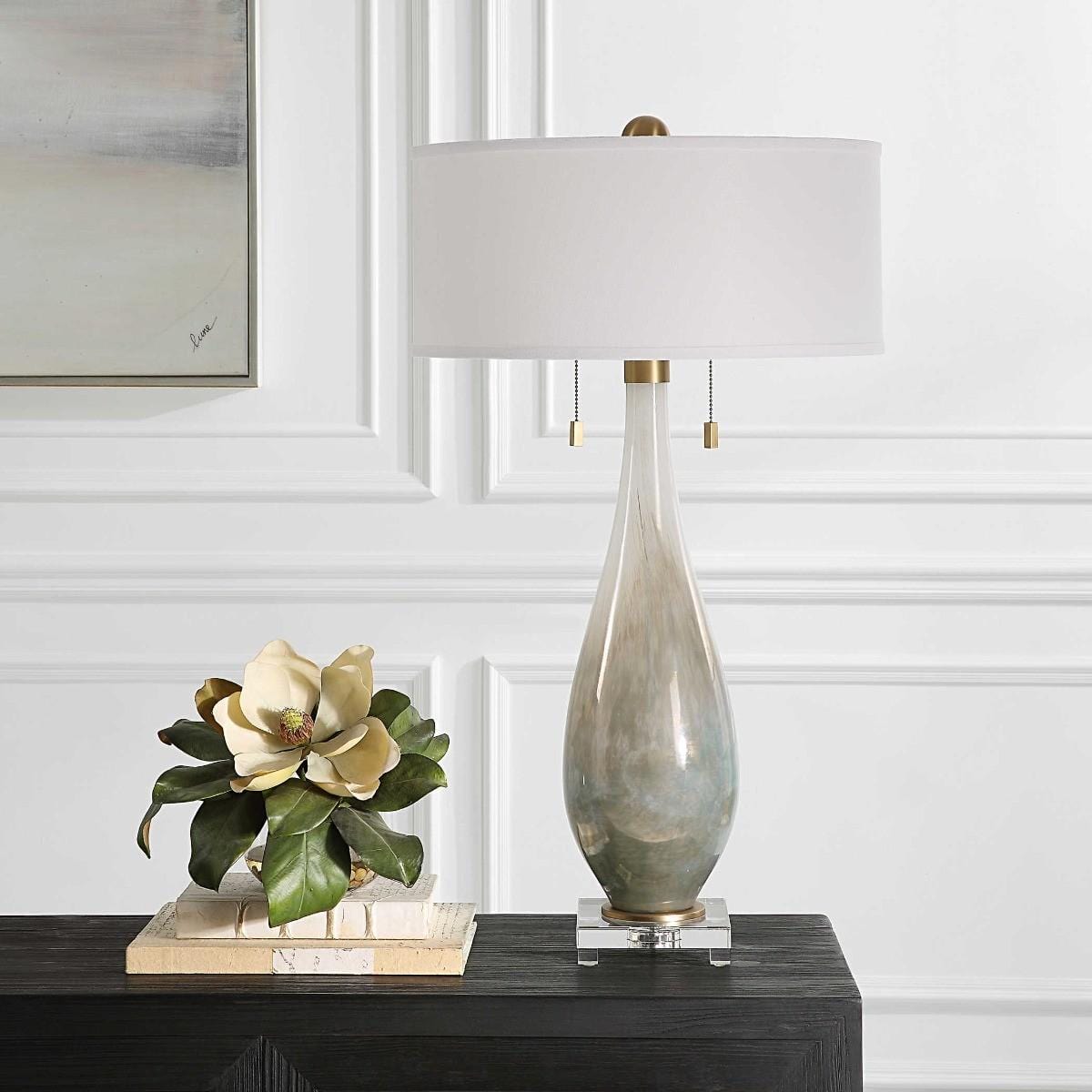 Uttermost Lighting Uttermost Cardoni Bronze Glass Table Lamp House of Isabella UK