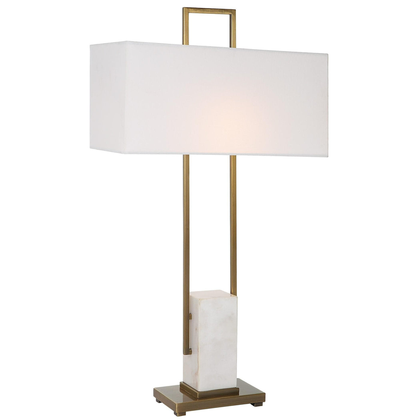 Uttermost Lighting Uttermost Column White Marble Table Lamp House of Isabella UK