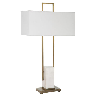 Uttermost Lighting Uttermost Column White Marble Table Lamp House of Isabella UK