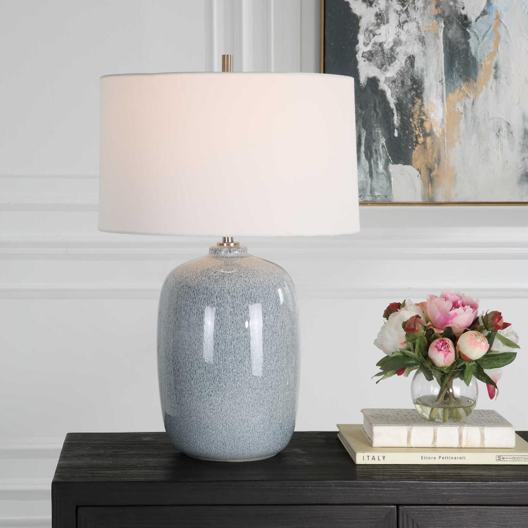 Uttermost Jubilee Sky Blue Table Lamp.