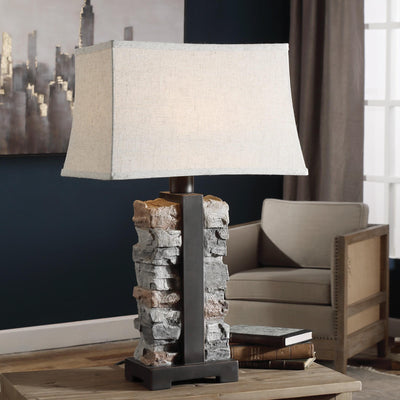 Uttermost Lighting Uttermost Kodiak Stacked Stone Lamp House of Isabella UK