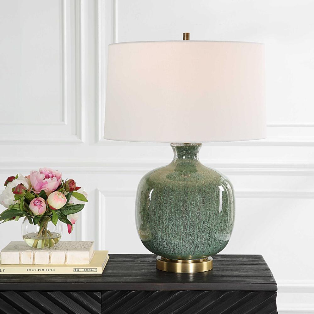 Uttermost Nataly Aged Green Table Lamp.