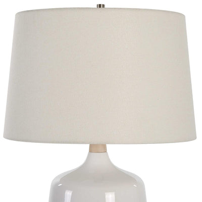 Uttermost Lighting Uttermost Opal Gloss White Table Lamp House of Isabella UK