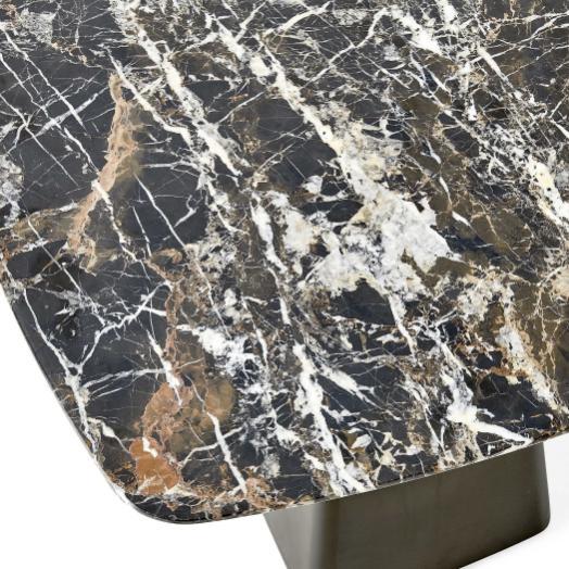 Black Label Equilateral Side Table Marble/bronze.