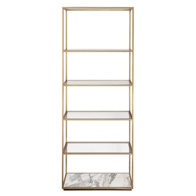 Uttermost Living Black Label Floating Plane Etagere - Marble/brass House of Isabella UK