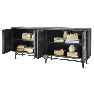 Uttermost Living Black Label Foursquare 4 Door Cabinet House of Isabella UK