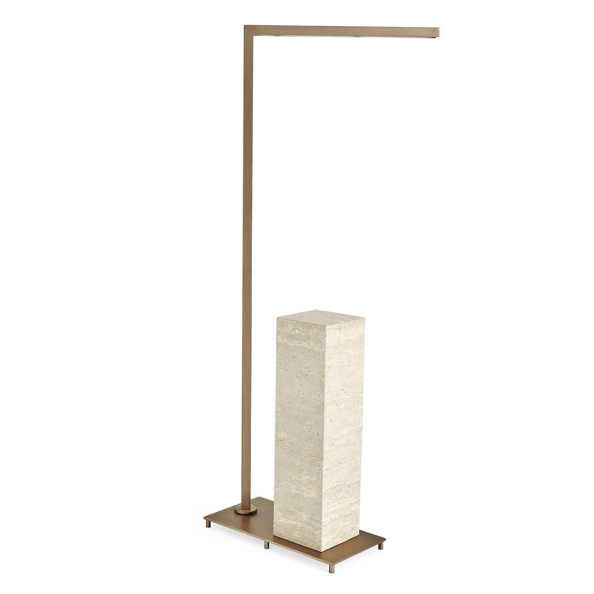 Black Label Illume Drink Stand - Travertine/brass.